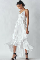 Women's Dresses Shimmering Dress With Ruffles