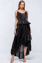 Women's Dresses Shimmering Dress With Ruffles