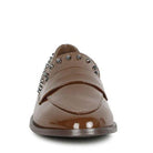 Stylish Shiny Black Loafers for Women with Studded Details and a Chic Finish