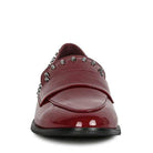 Stylish Rag Company Shiny Black Loafers with Studded Design for Women’s Fashion