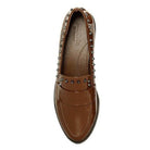 Stylish Rag Company Shiny Black Loafers with Studded Detailing for Trendy Women's Footwear