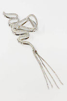 Ellison and Young shiny hair claw clip adorned with sparkling rhinestones and elegant design