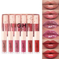 6PCS Hydrating Lip Gloss Neutral Nude Nourishing Glossy - VacationGrabs