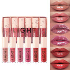 6PCS Hydrating Lip Gloss Neutral Nude Nourishing Glossy - VacationGrabs