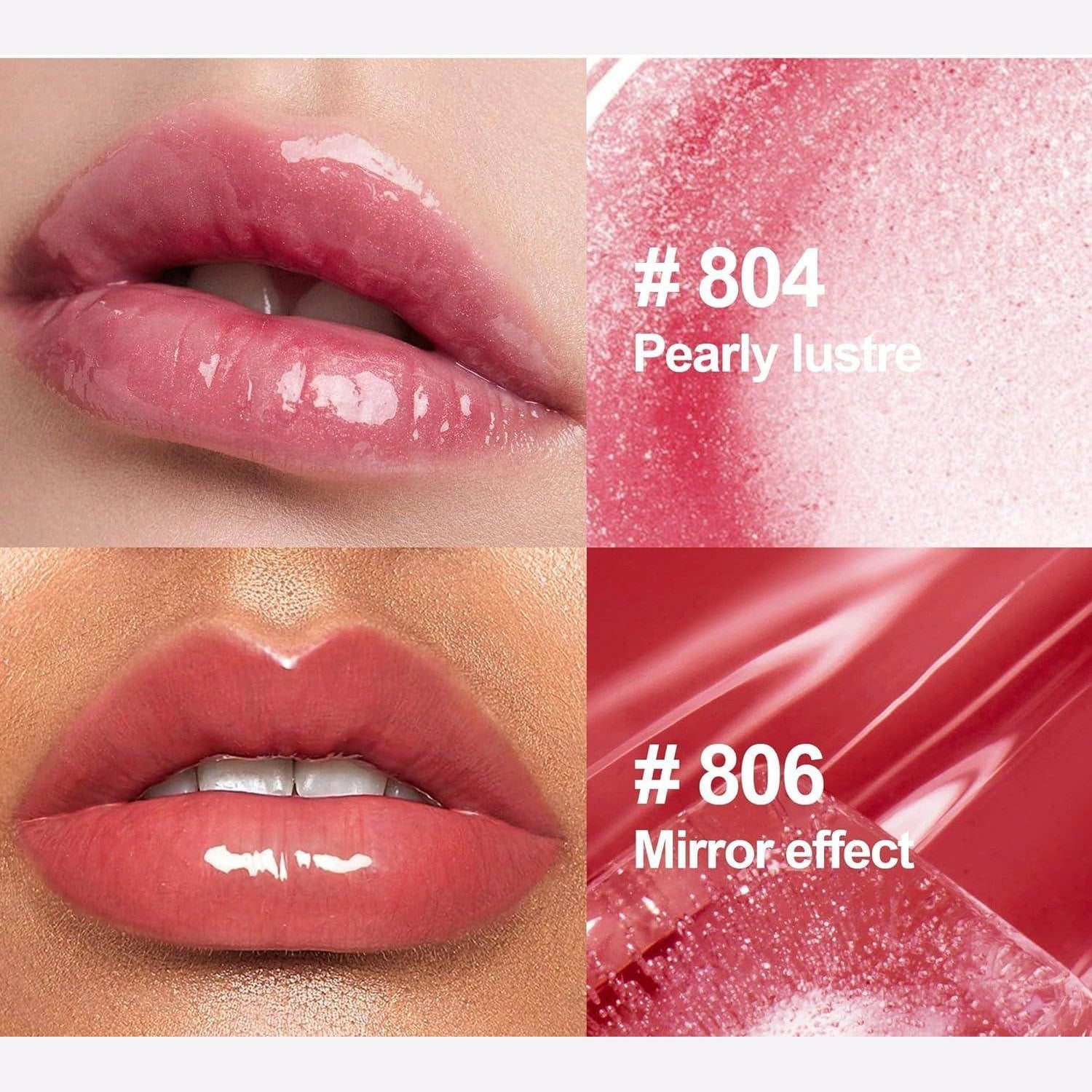 6PCS Hydrating Lip Gloss Neutral Nude Nourishing Glossy - VacationGrabs