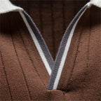 Men's brown shirt and polo made from breathable fabric for casual wear