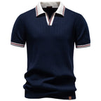 Men's navy shirt and polo, cotton blend, perfect for casual outings