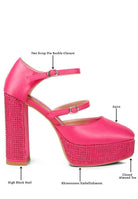 Women's Shoes - Heels Shiver Rhinestones Embellished Platform Sandals