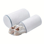 White shoe washing bag for sneakers to protect during laundry