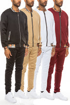 Checkered Track Set – Full Zip Jacket & Elastic Waist Bottom