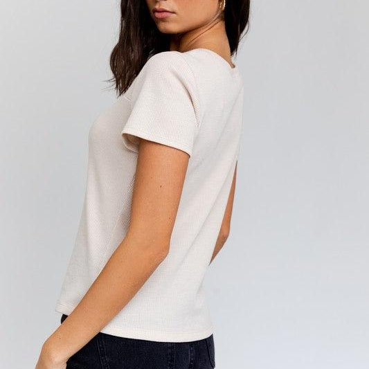Women's Shirts Short Sleeve Asymmetrical Top