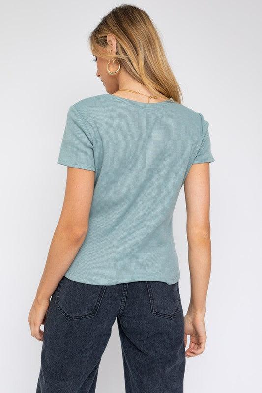 Women's Shirts Short Sleeve Asymmetrical Top