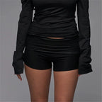 Black women's workout shorts for men workout and active use