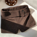 Brown knit shorts for women, comfortable and stylish for casual wear