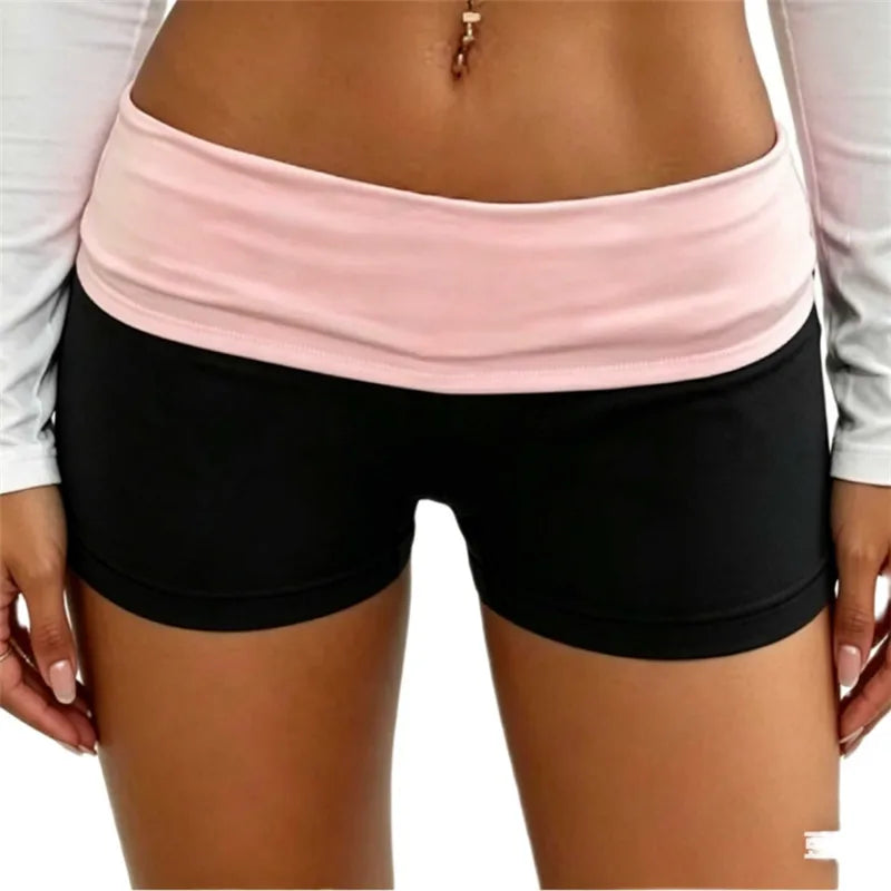 VacationGrabs women's black and pink shorts for women, perfect for active wear