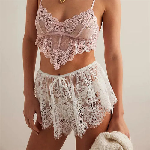 Women's lace shorts with lace for a stylish summer look