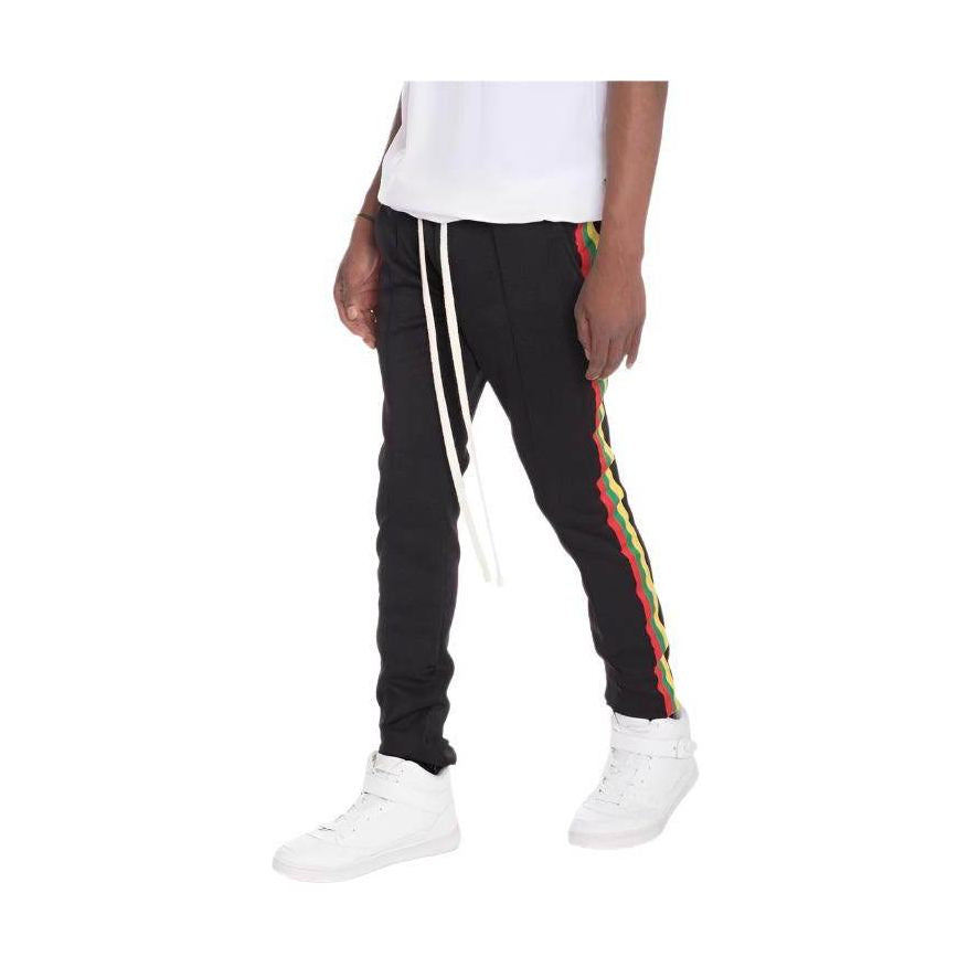 WEIV Men's Joggers featuring side taped track pants with vibrant stripes for a stylish look