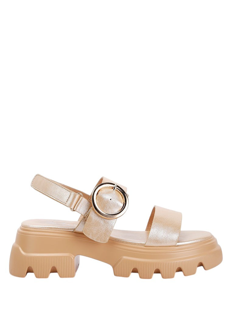 Silas Metallic Chunky Sandals