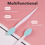 Silicone face brush for blackheads, pink and blue, multifunctional skincare tool
