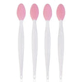 Silicone face brush for blackheads, pink and white, gentle cleansing tool