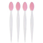 Silicone face brush for blackheads, pink and white, gentle cleansing tool