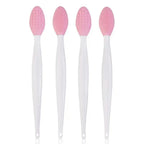 Silicone face brush for blackheads, pink and white, gentle cleansing tool