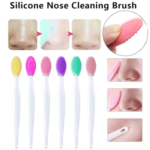 Silicone face brush for blackheads in various colors for effective nose cleaning
