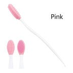 Pink silicone face brush for blackheads, effective and gentle exfoliation