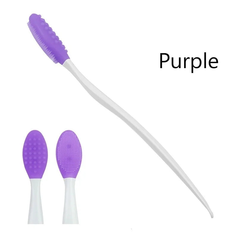 Purple silicone face brush for blackheads, effective skincare tool