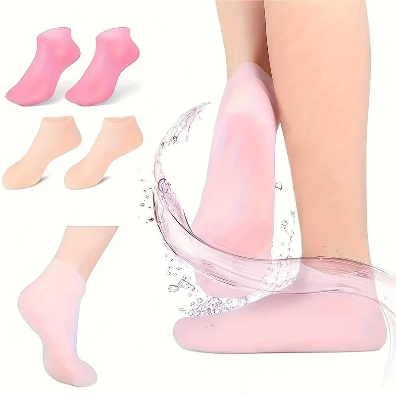 silicone moisturizing foot socks for soft, hydrated feet