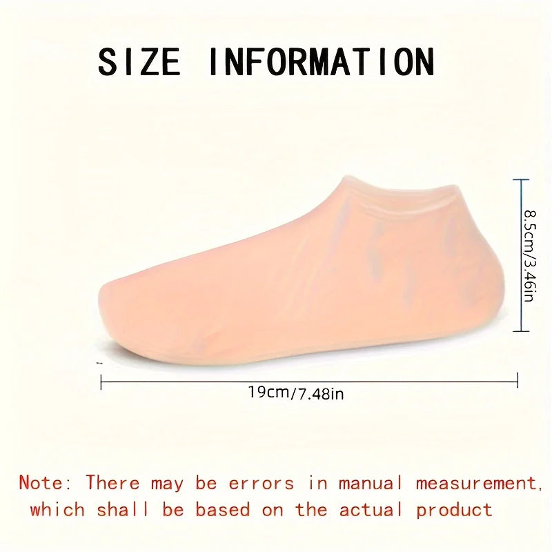 Silicone moisturizing foot socks for dry skin repair and hydration