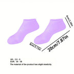 Flat lay of a pair of moisturizing silicone gel heel socks