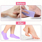 Retail packaging for silicone gel socks for dry cracked heels and feet