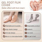 Stretch fit of silicone moisturizing sock fabric around the ankle