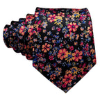 Silk Jacquard Floral Necktie Wedding Business Handkerchief - VacationGrabs