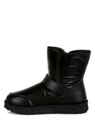 Rag Company Women's Silver Buckle Strap Boots in Black with Comfortable Sole for Stylish Wear