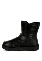 Rag Company Women's Silver Buckle Strap Boots in Black with Comfortable Sole for Stylish Wear