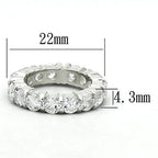 Elegant silver eternity band for women featuring sparkling stones and a classic design