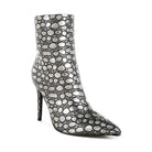 Rag Company silver high heel party boots with a stylish pattern for a chic look