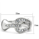 Silver knot engagement ring with sparkling cubic zirconia accents and unique design