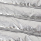 Silver Puffer Skirt Metallic Shiny Quilted Mini Clubwear - VacationGrabs