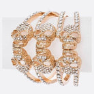 LA Jewelry Plaza Rose Gold Bracelets with Crystal-Studded Silver Skeleton Jewelry Women Design