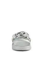 Silver Rag Company stylish vacation sandals for women with chain detail on front strap