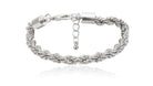 Stylish silver thick bangle set featuring an elegant twisted design for women