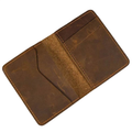 Simple Design Genuine Leather Card Holder Passport Wallet