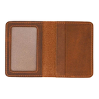 Tarjetero de piel genuina y cartera para pasaporte, diseño simple