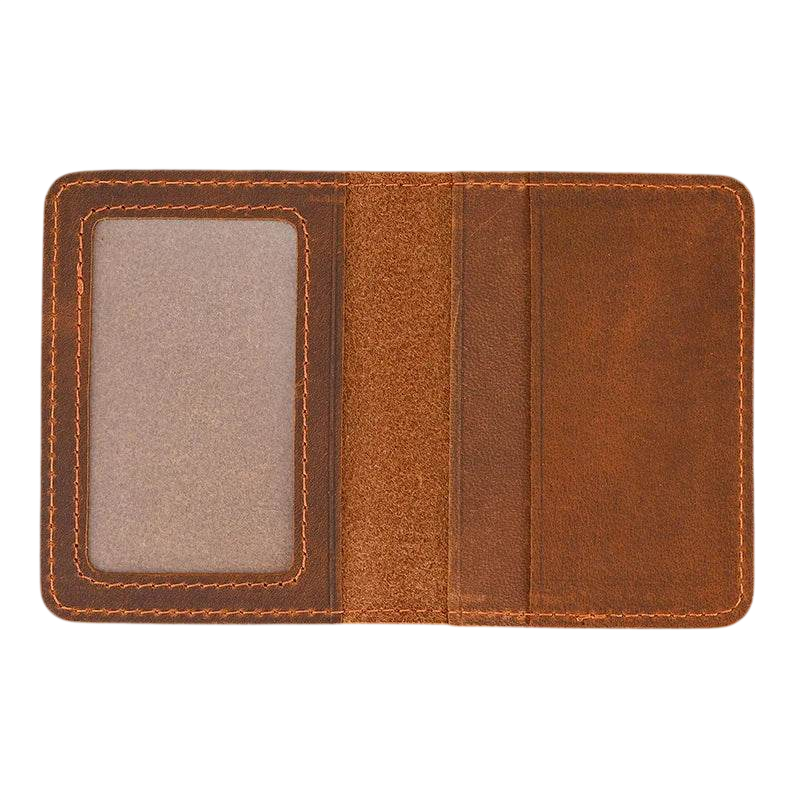 Simple Design Genuine Leather Card Holder Passport Wallet