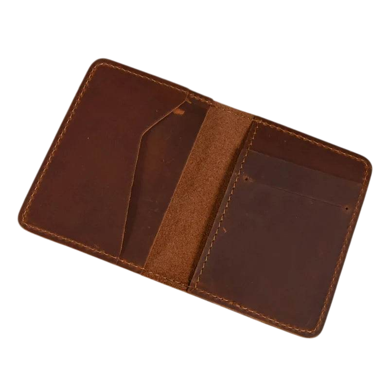 Simple Design Genuine Leather Card Holder Passport Wallet