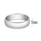 Simple silver ring for ladies, featuring a sleek and smooth 5mm band design