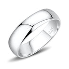 Simple silver ring for ladies in polished 925 sterling silver for elegant everyday wear